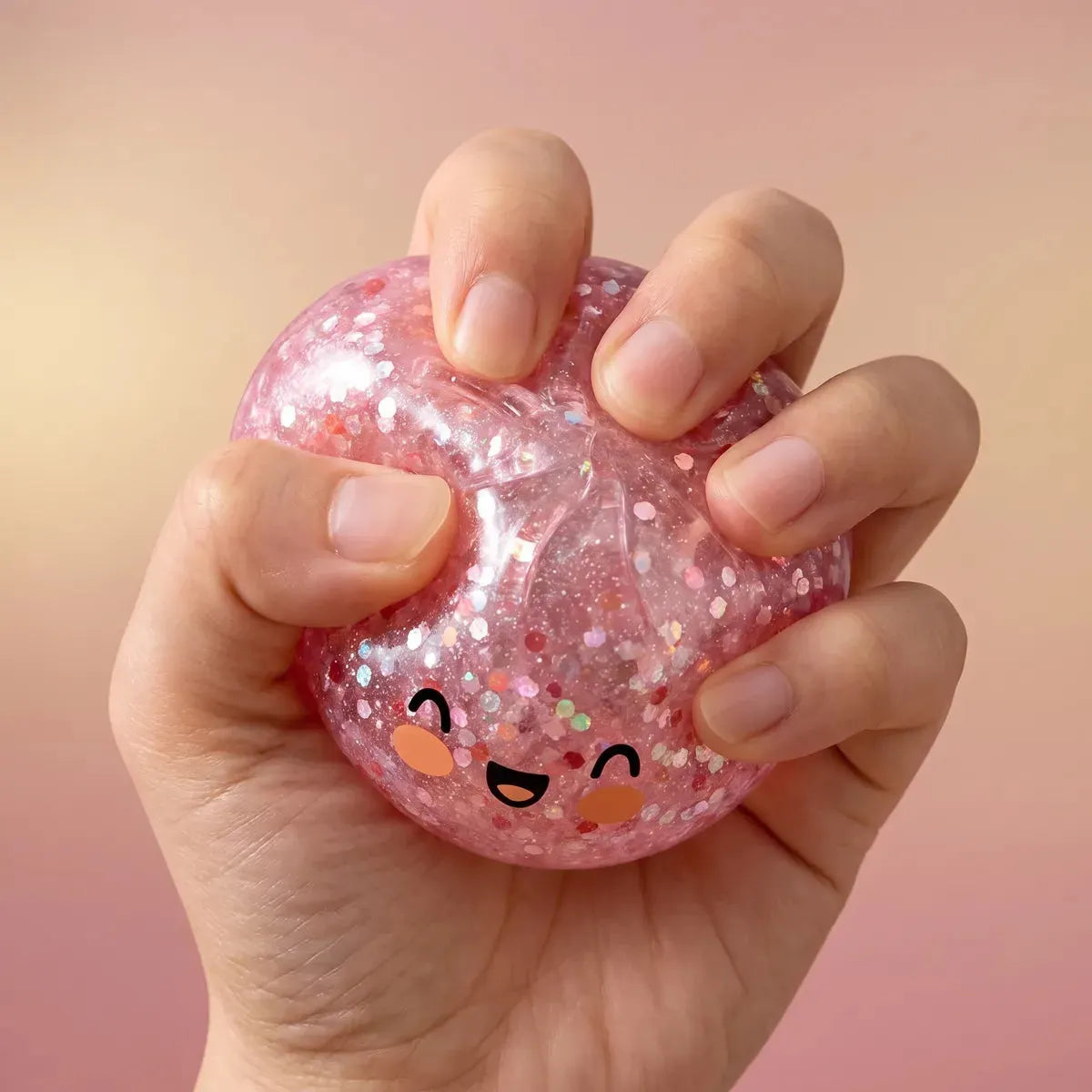 Bubblegum Pink Sparkle Dumpling Squishy