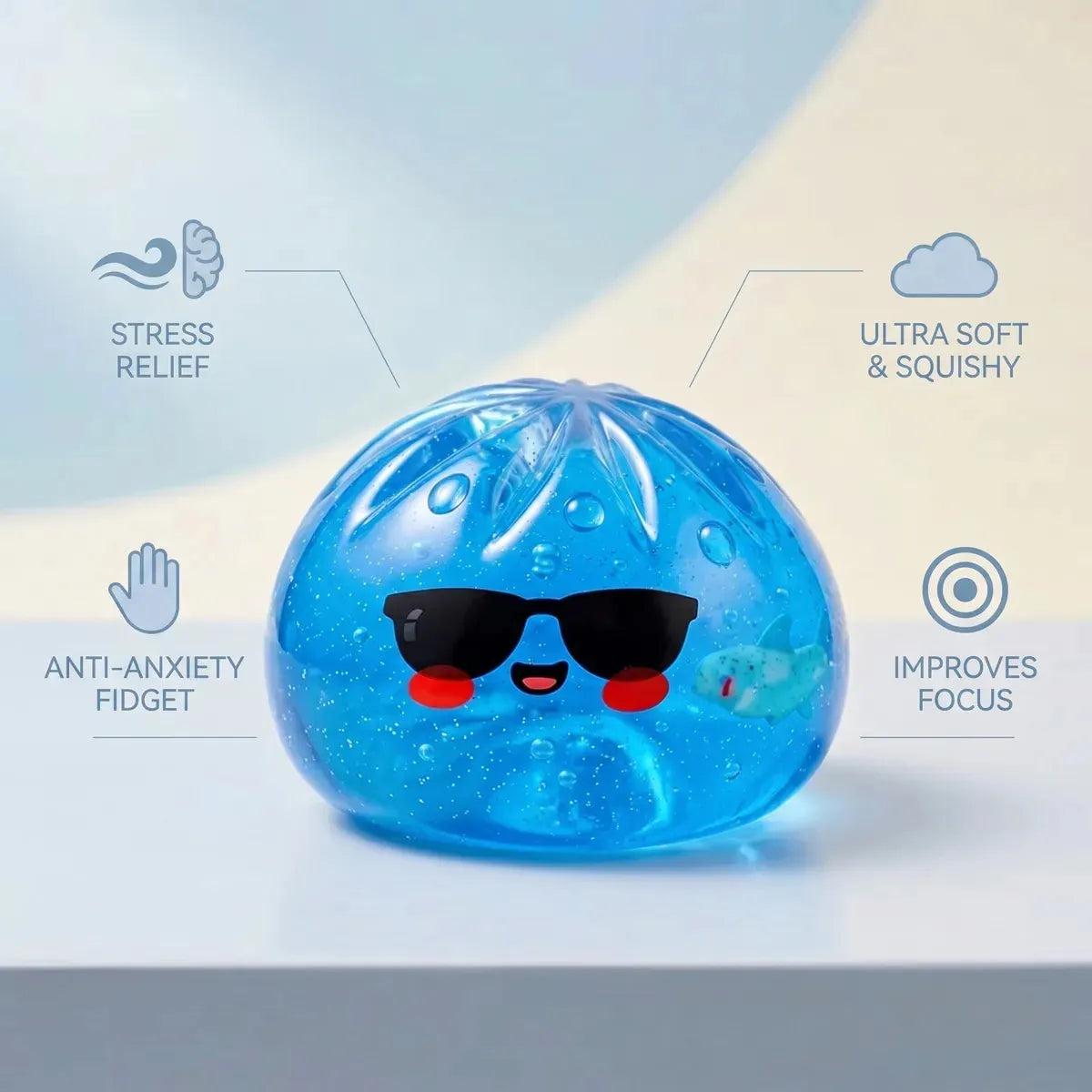 Chill Sunglasses Dumpling Squishy