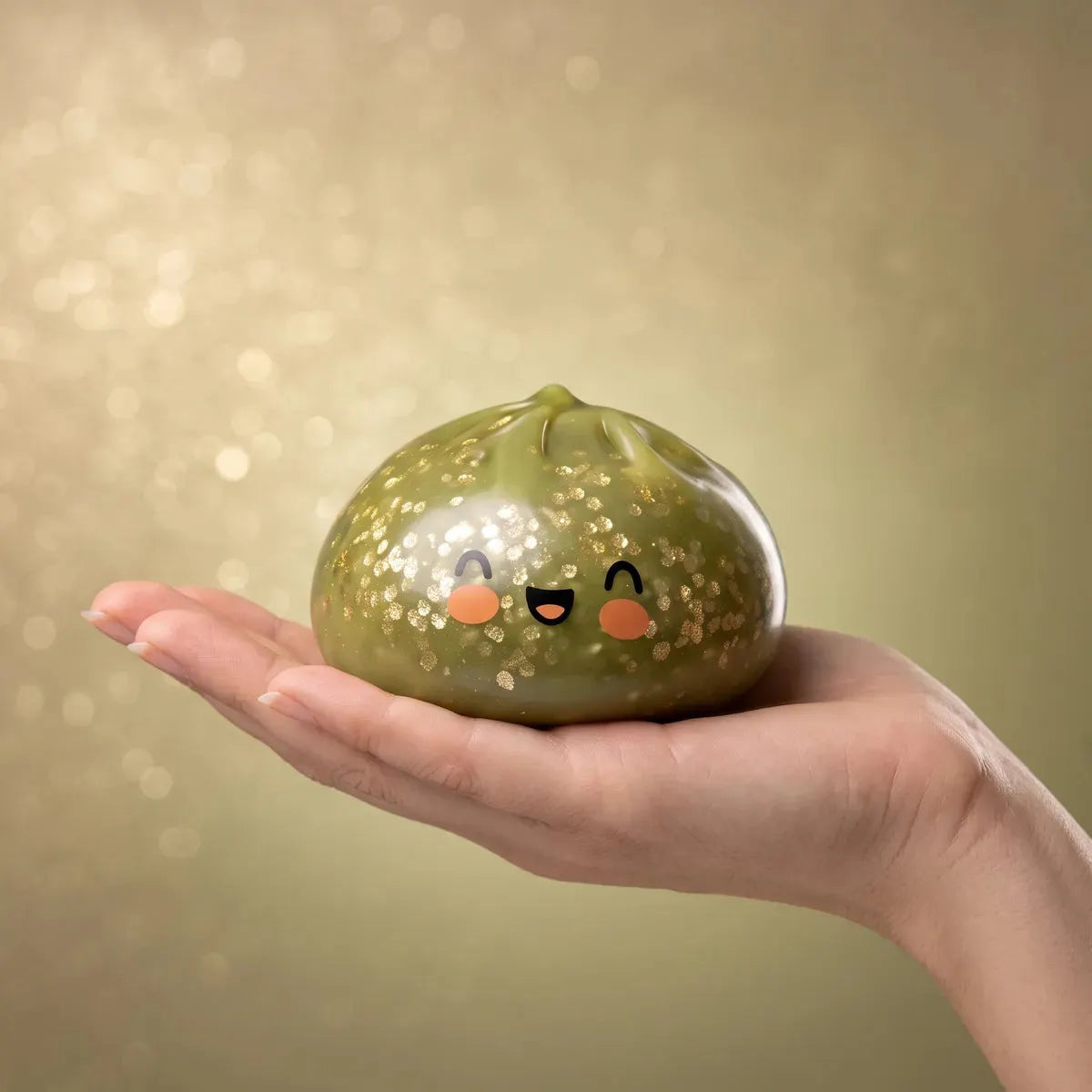 Emerald Dark Green Sparkle Dumpling Squishy