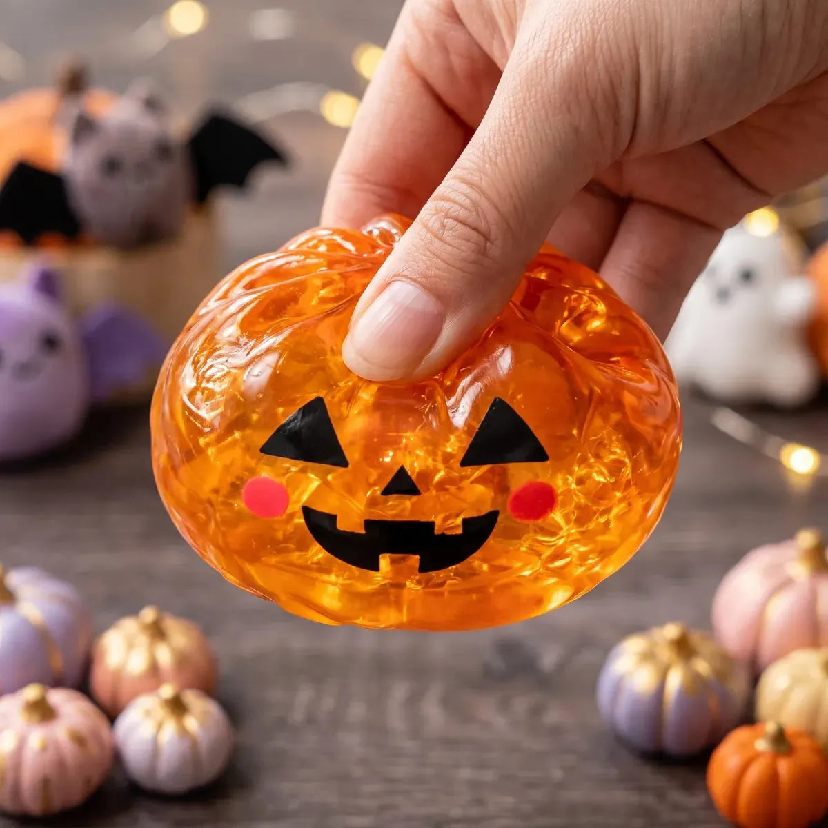 Glowing Pumpkin Halloween Dumpling Squishy
