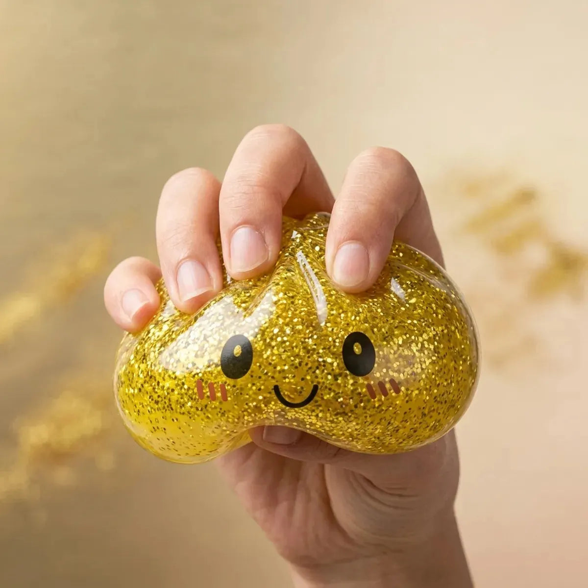 Luxe Gold Glitter Dumpling Squishy