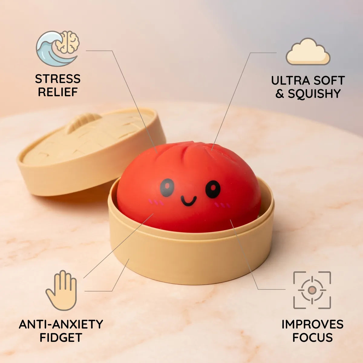 Cherry Red Dumpling Squishy