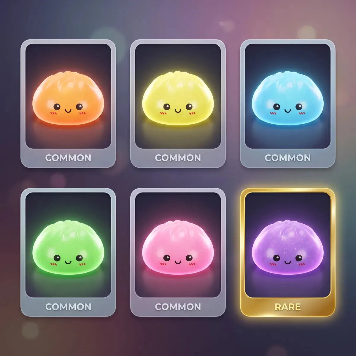 Mystery Glow In Dark Glitter Dumpling Squishy Blind Box