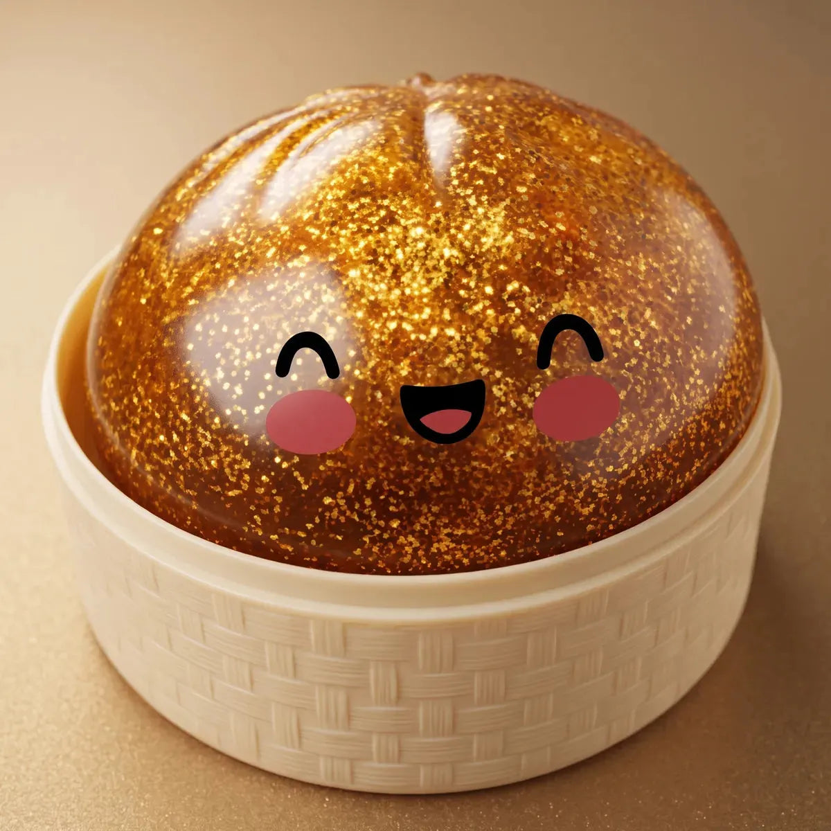 Treasure Gold Unique Glitter Dumpling Squishy