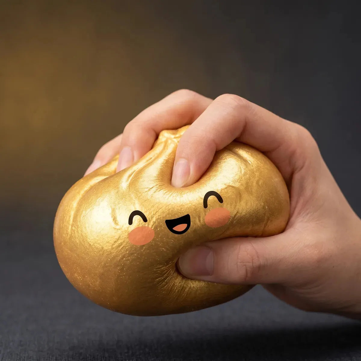 Lucky Golden Dumpling Squishy Bun