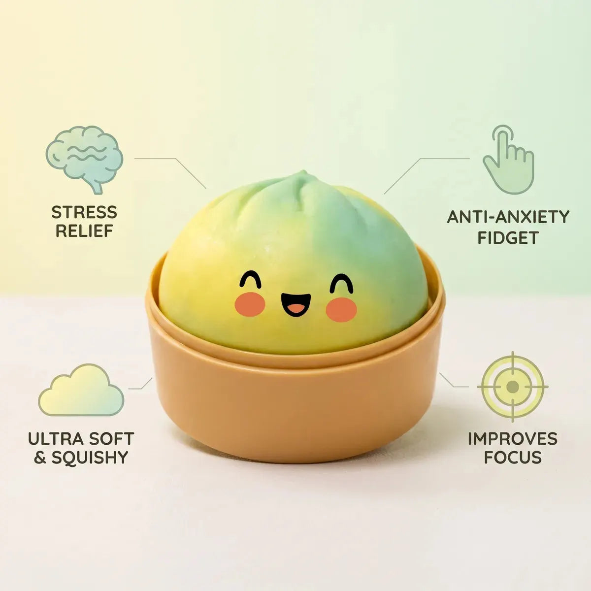 Sunset Yellow Fade Dumpling Squishy