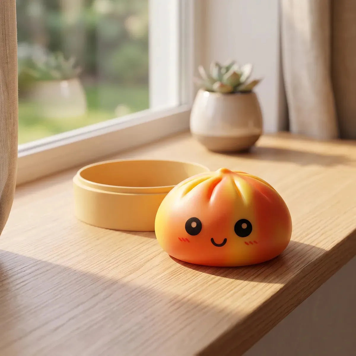 Sunset Orange Tie Dye Dumpling Squishy