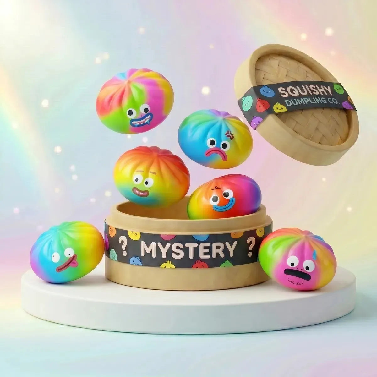 Vibrant Rainbow Mystery Squishy Dumplings