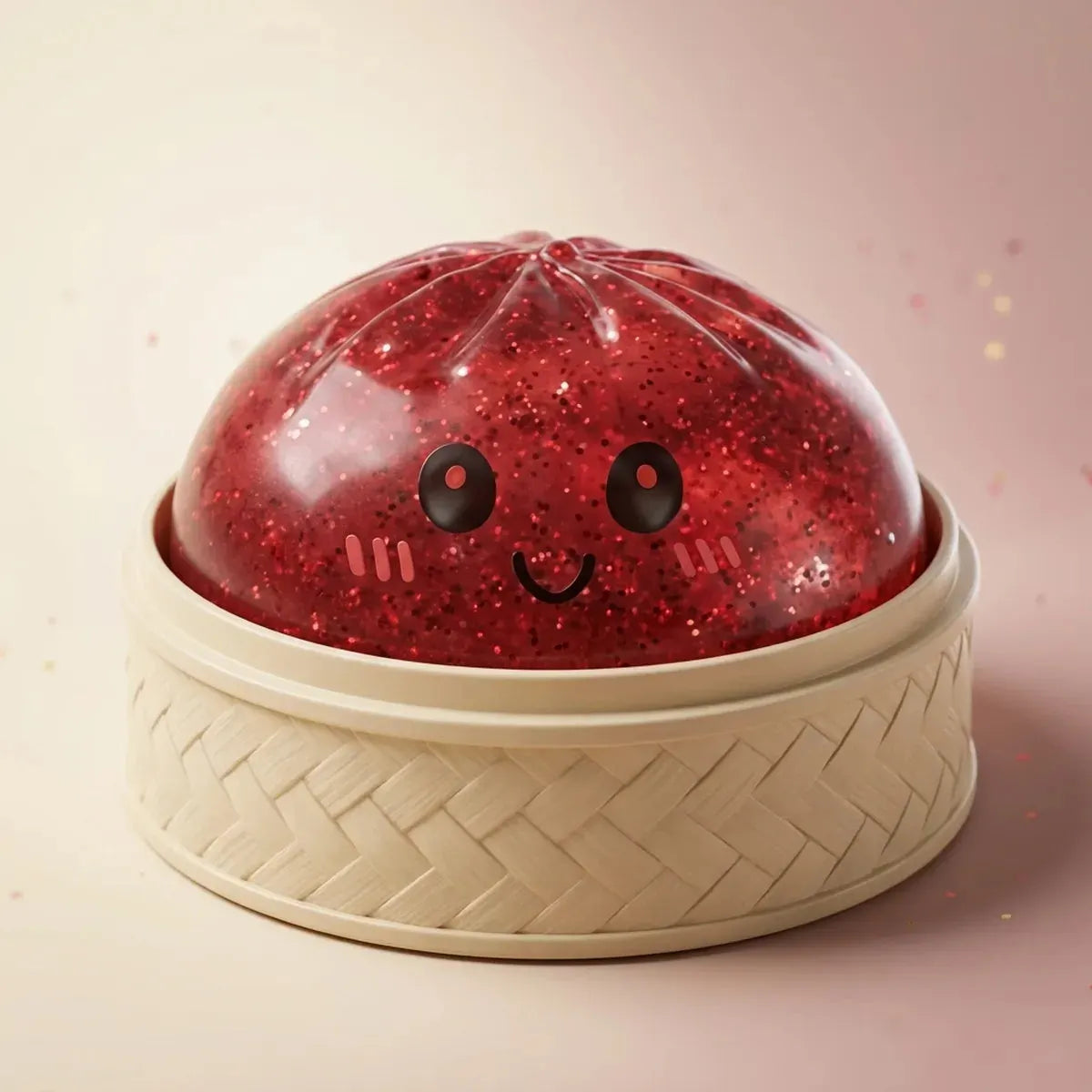 Lucky Red Glitter Dumpling Squishy