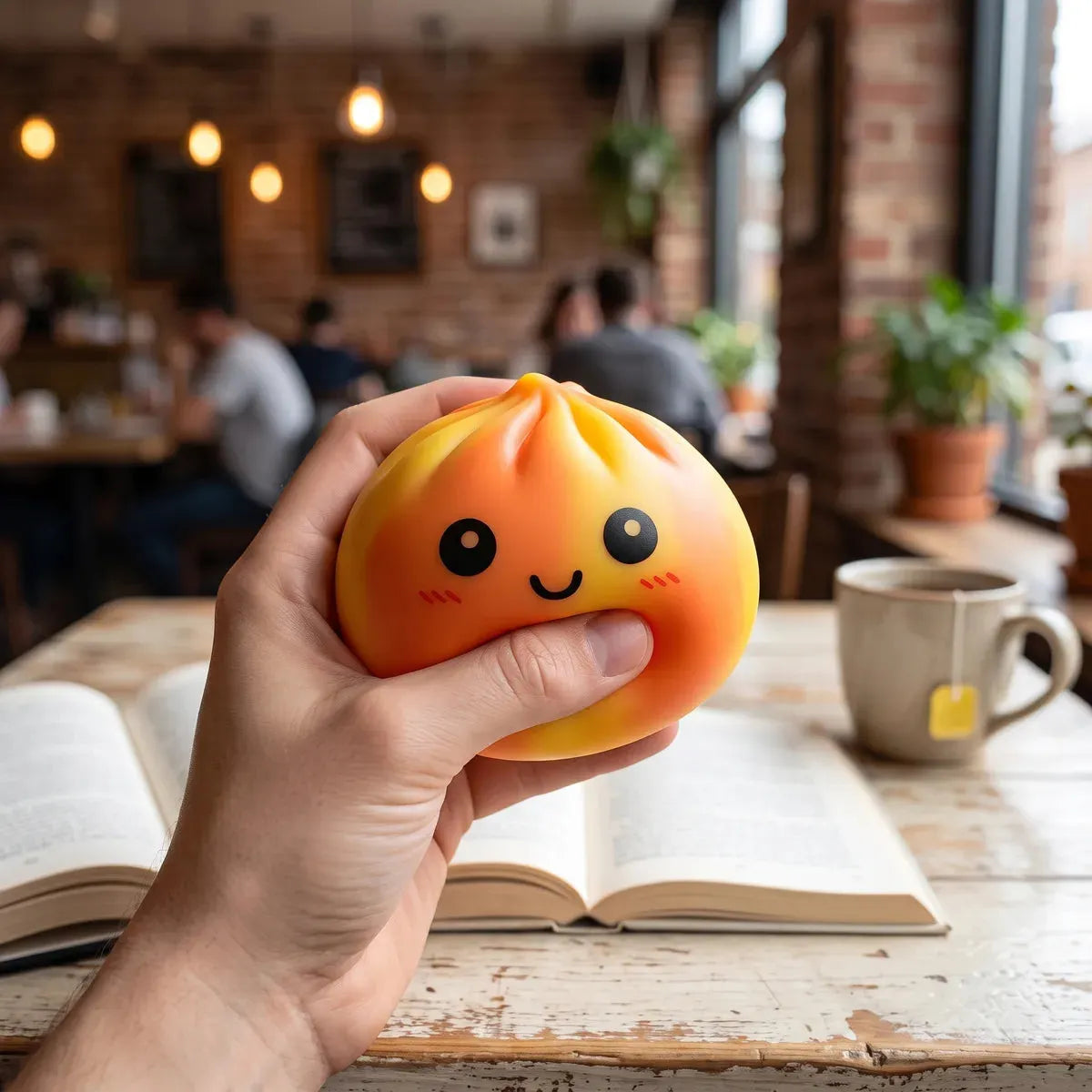 Sunset Orange Tie Dye Dumpling Squishy