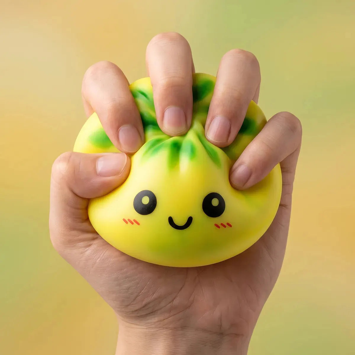 Zesty Yellow Tie Dye Dumpling Squishy