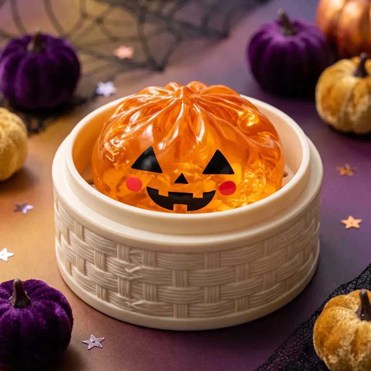 Glowing Pumpkin Halloween Dumpling Squishy