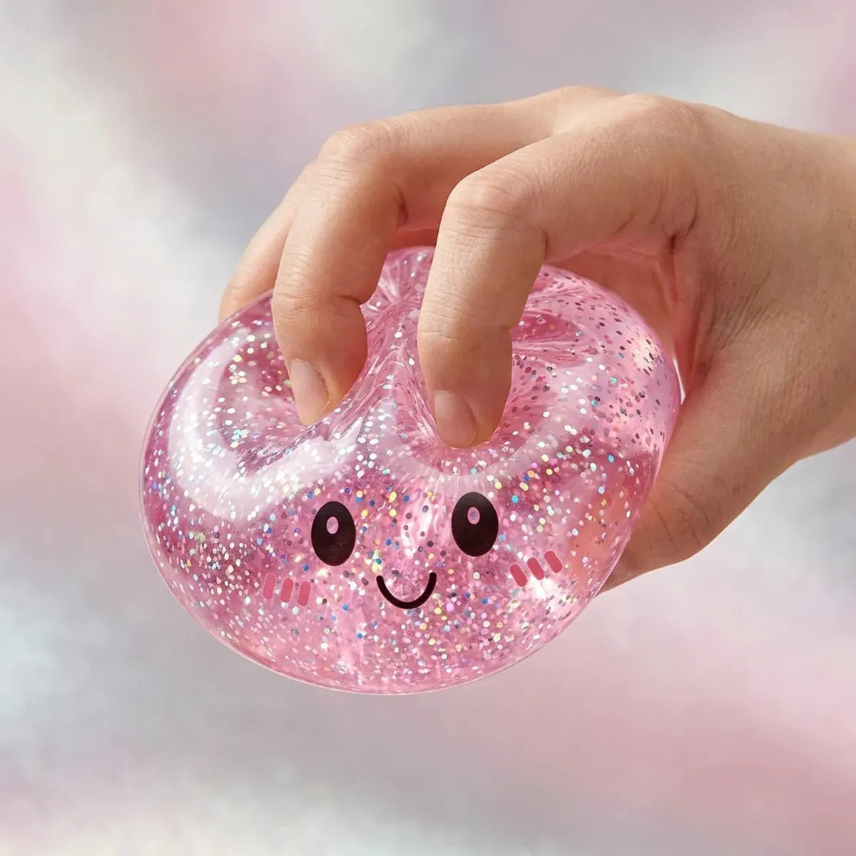 Kawaii Pink Glitter Dumpling Squishy