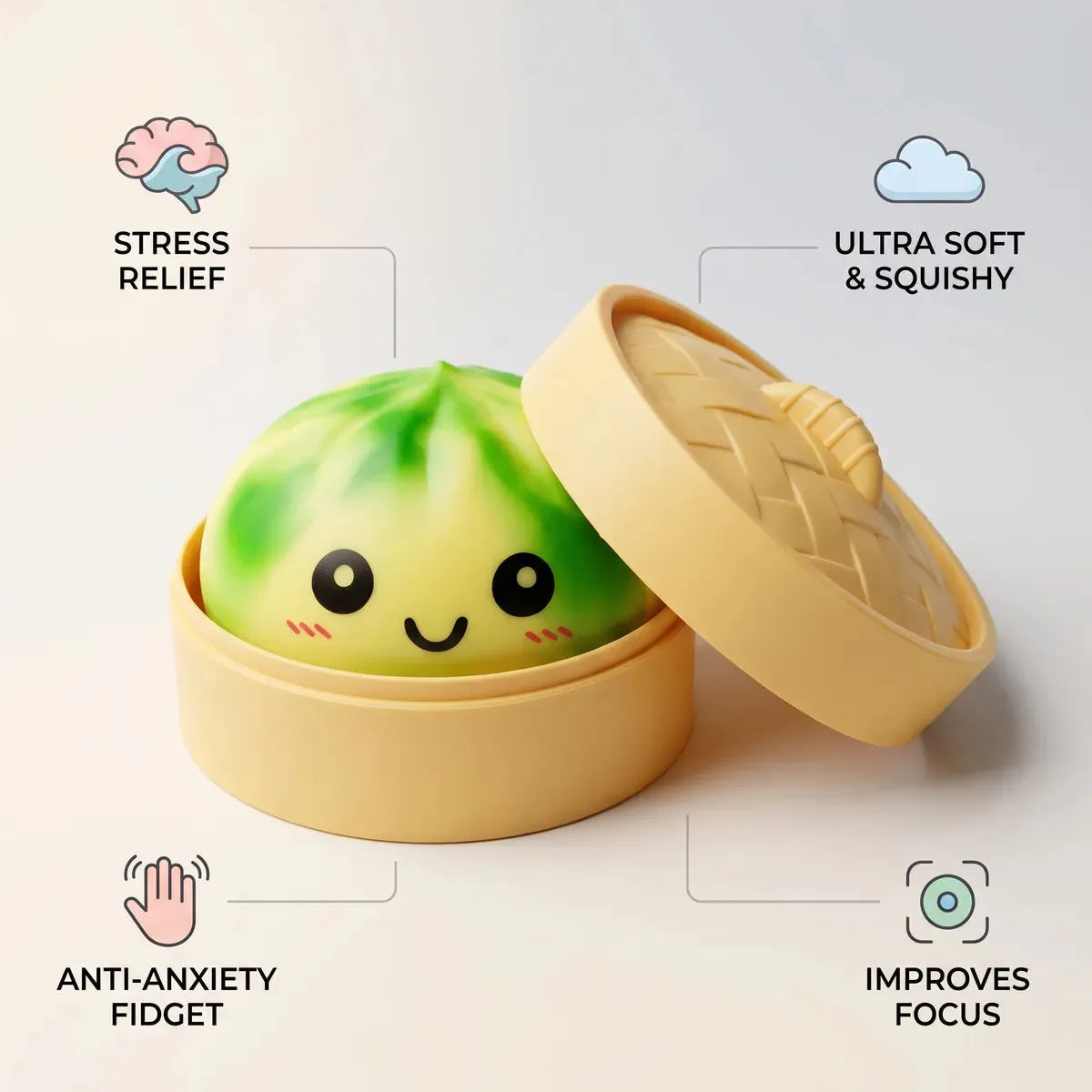 Zesty Yellow Tie Dye Dumpling Squishy