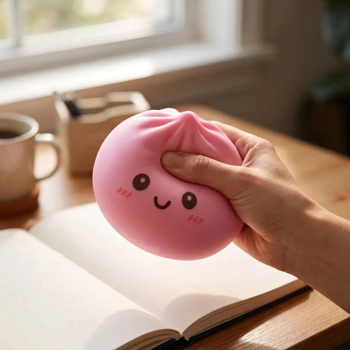 Jumbo Large Pink Dumpling Squishy