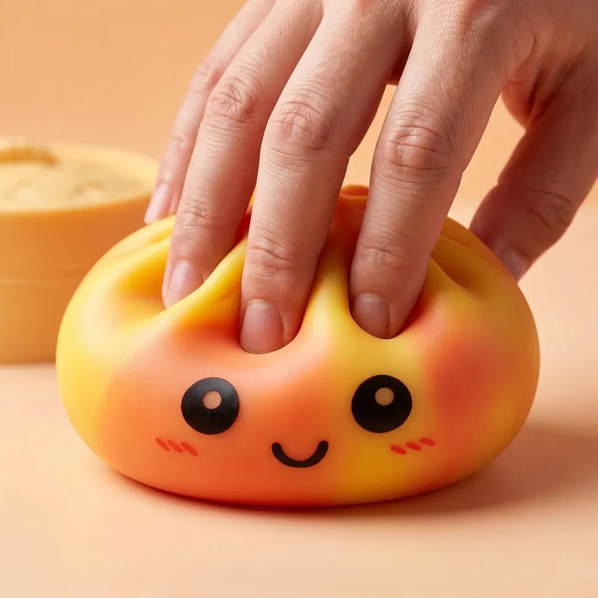 Sunset Orange Tie Dye Dumpling Squishy