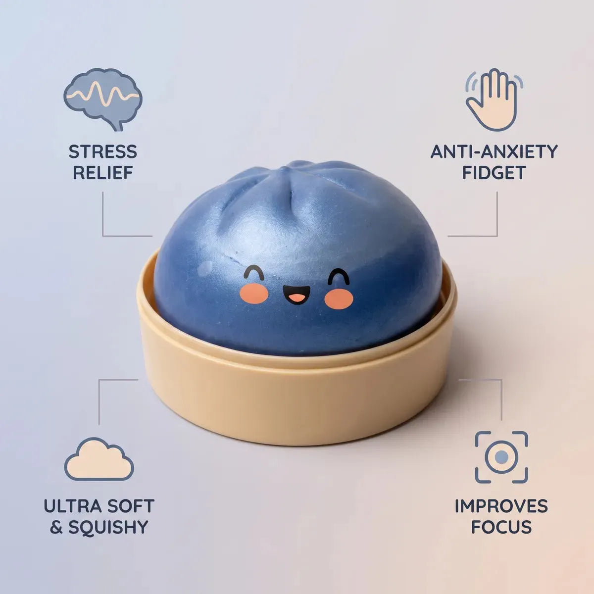 Midnight Navy Blue Dumpling Squishy