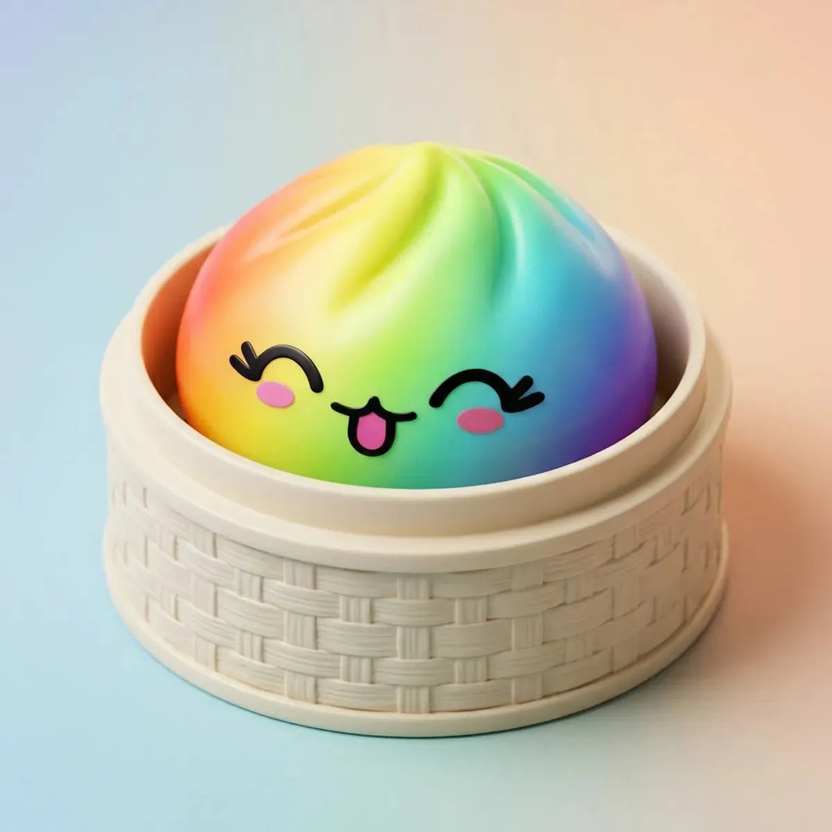 Colorful Rare Rainbow Dumpling Squishy