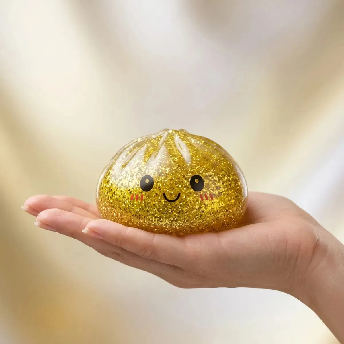 Luxe Gold Glitter Dumpling Squishy