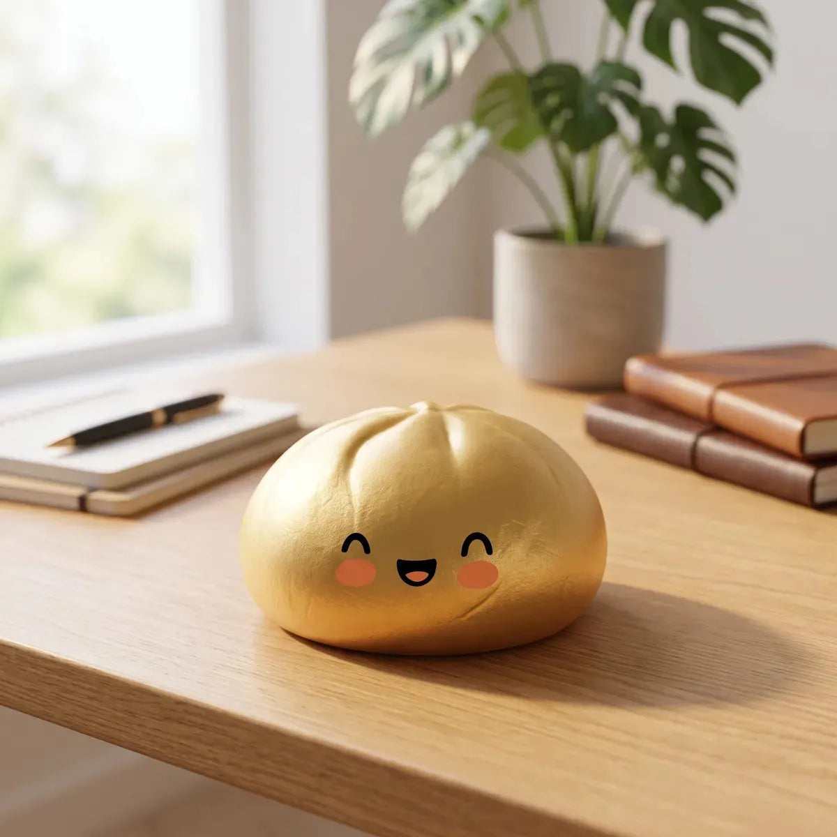 Lucky Golden Dumpling Squishy Bun