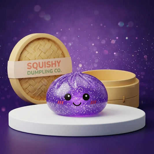 Dreamy Purple Glitter Dumpling Squishy