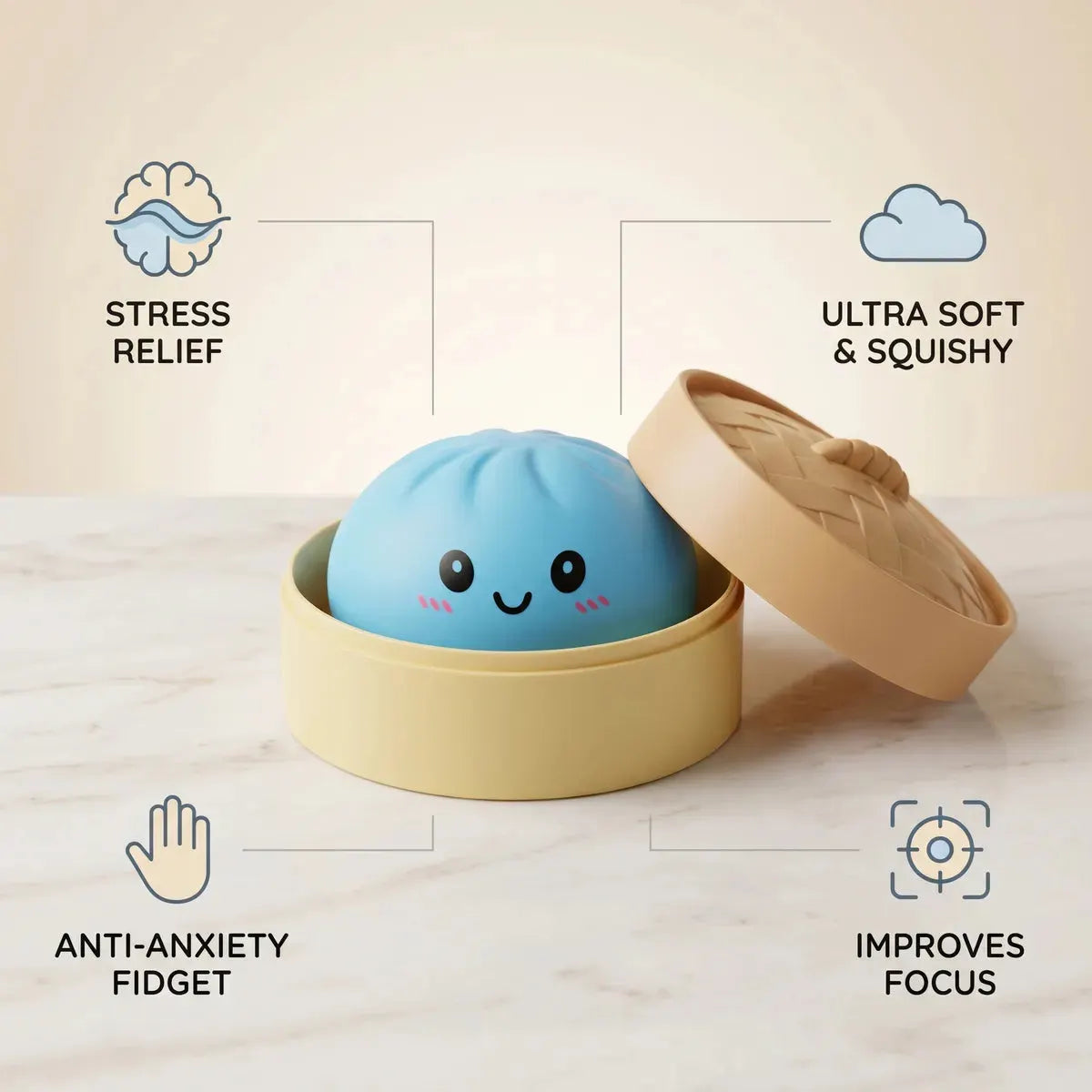 Ocean Blue Dumpling Squishy