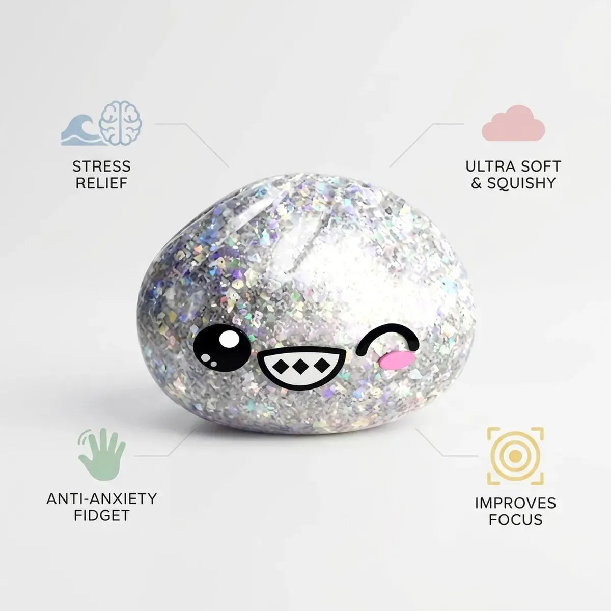 Shimmer Rare Silver Dumpling Squishy