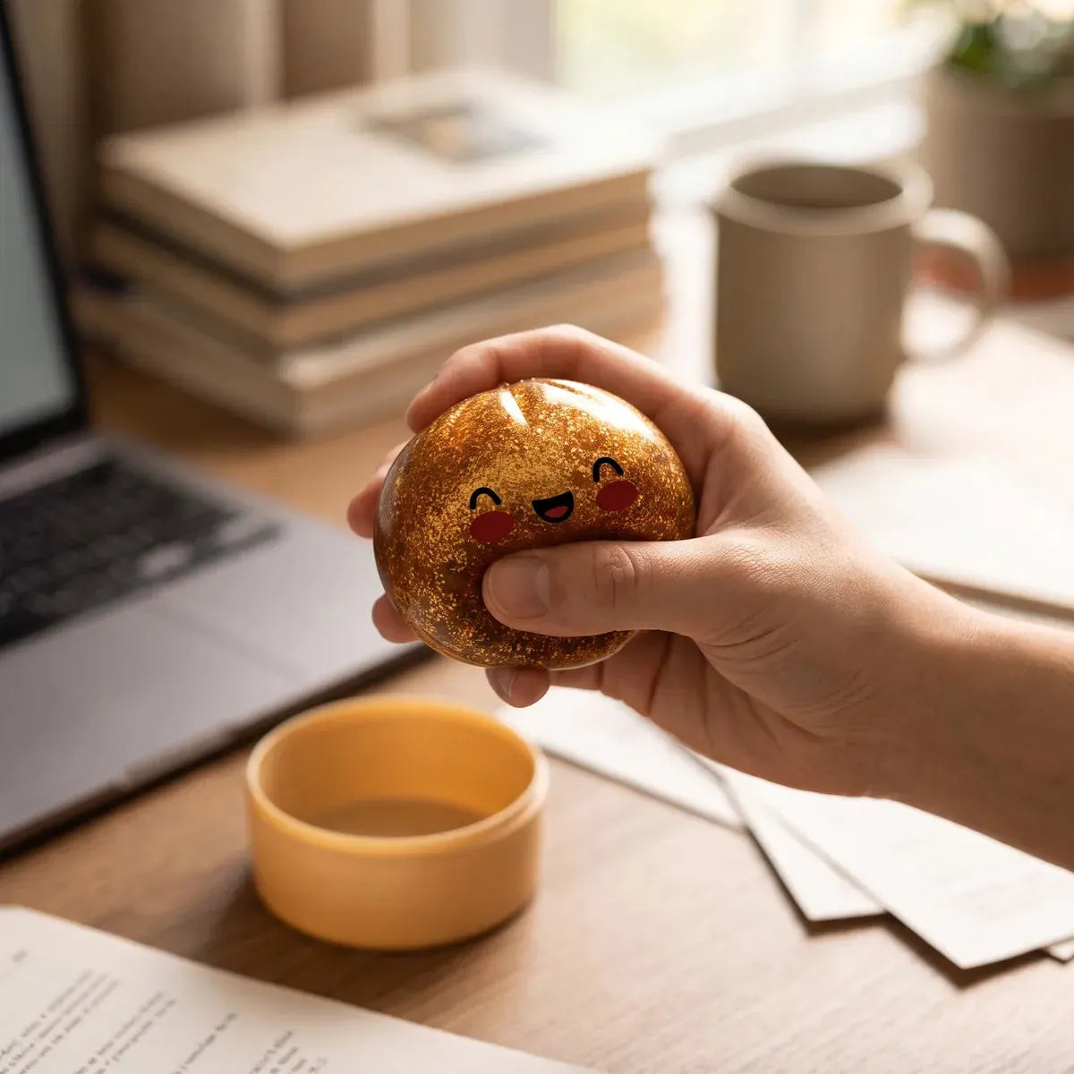 Treasure Gold Unique Glitter Dumpling Squishy