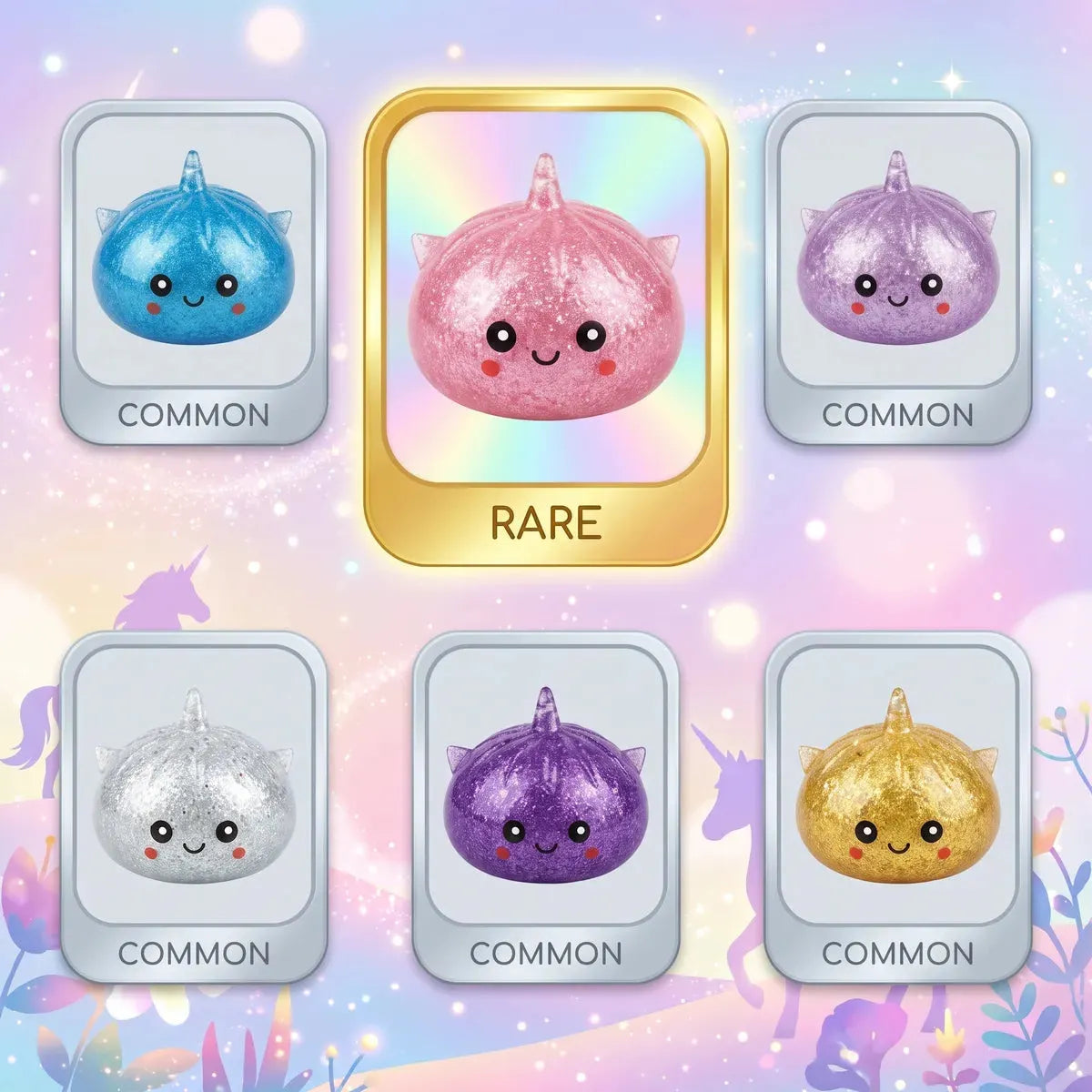 Sparkly Mystery Dumpling Squishy Unicorn Glitter
