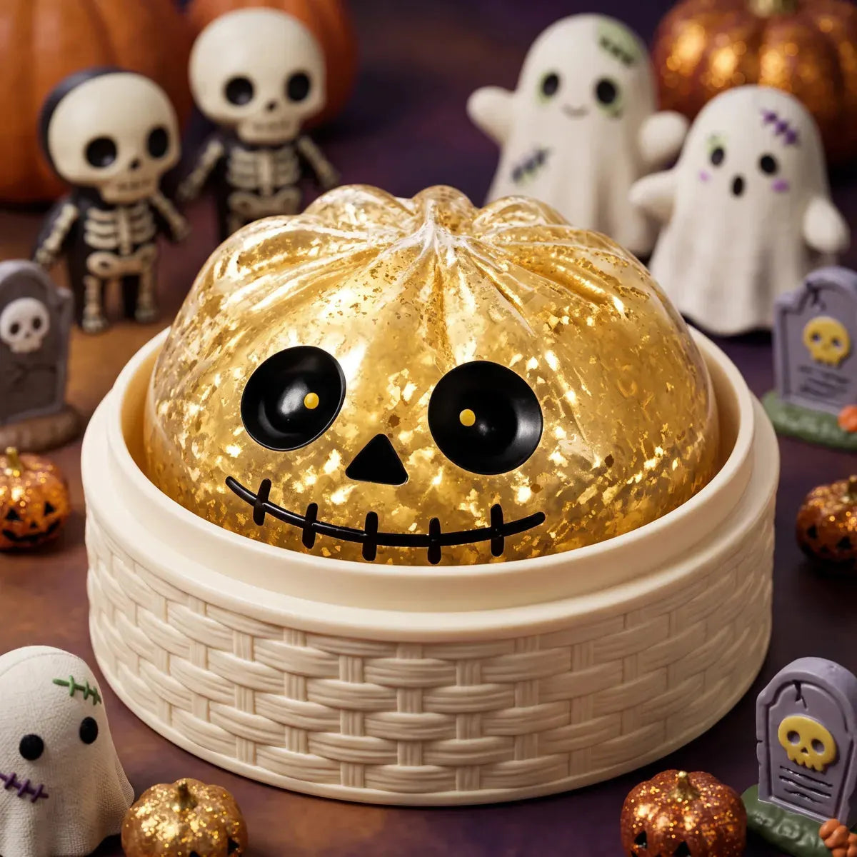 Golden Zombie Halloween Dumpling Squishy