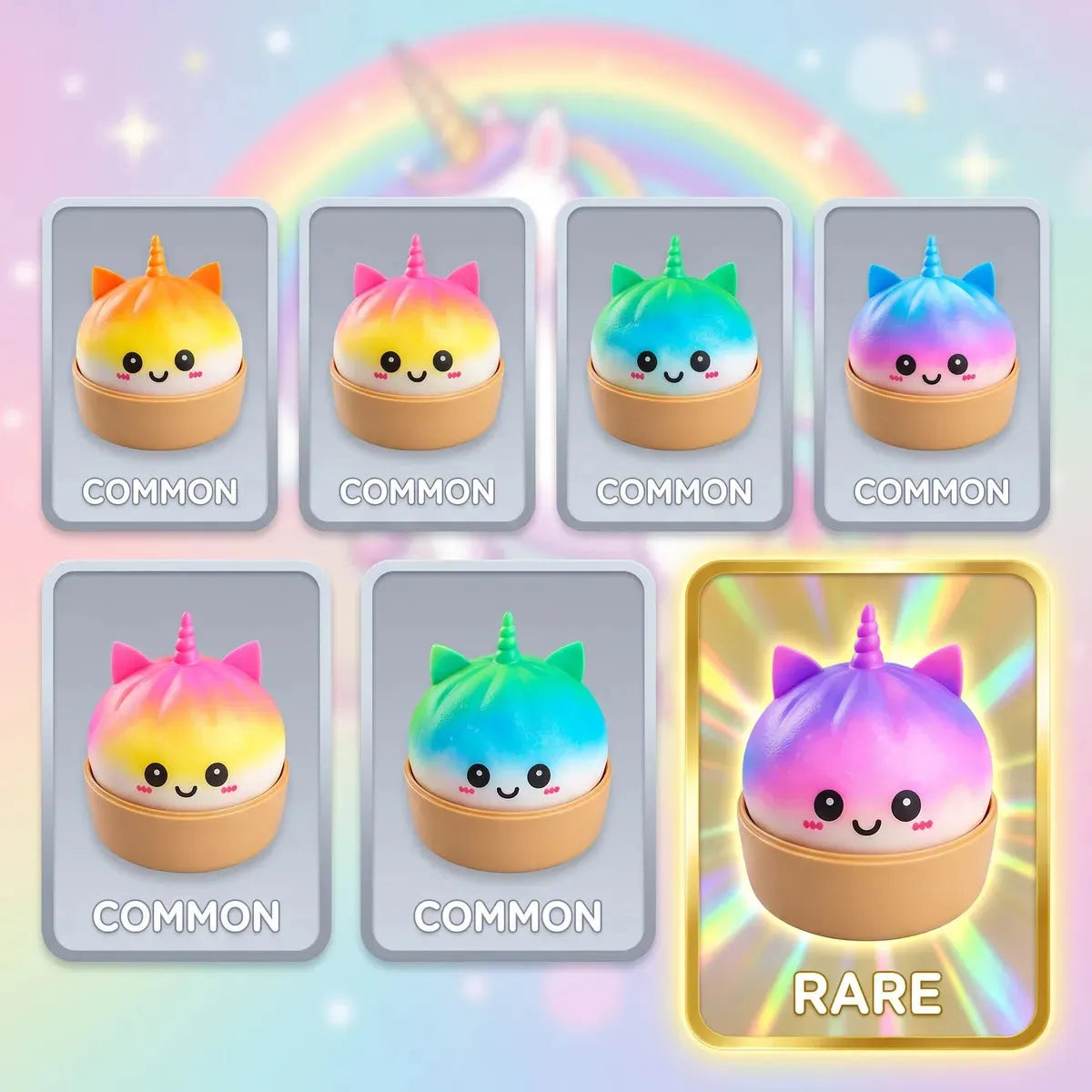 Magical Jumbo Unicorn Rainbow Squishy Dumplings