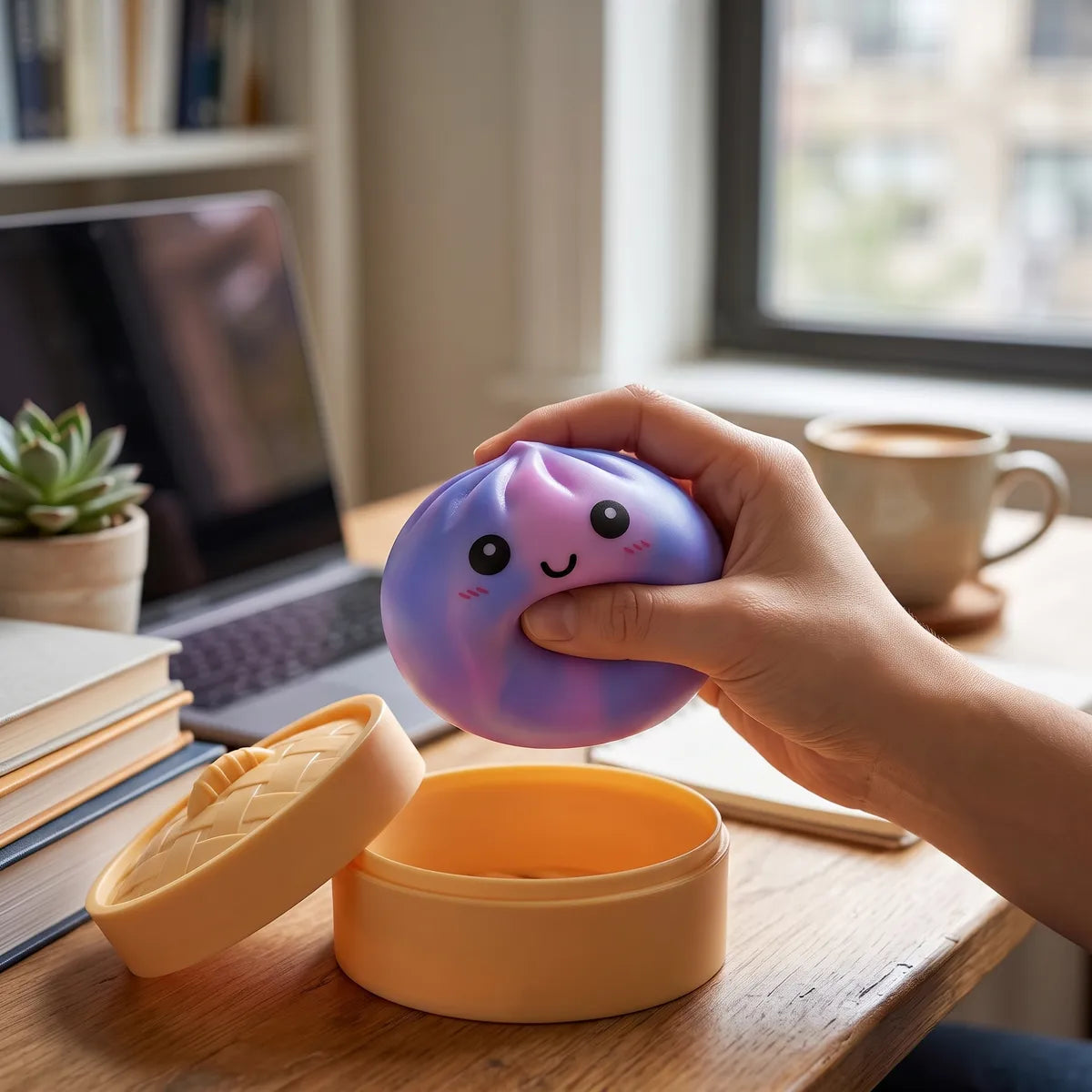 Dreamy Purple Tie Dye Dumpling Squishy