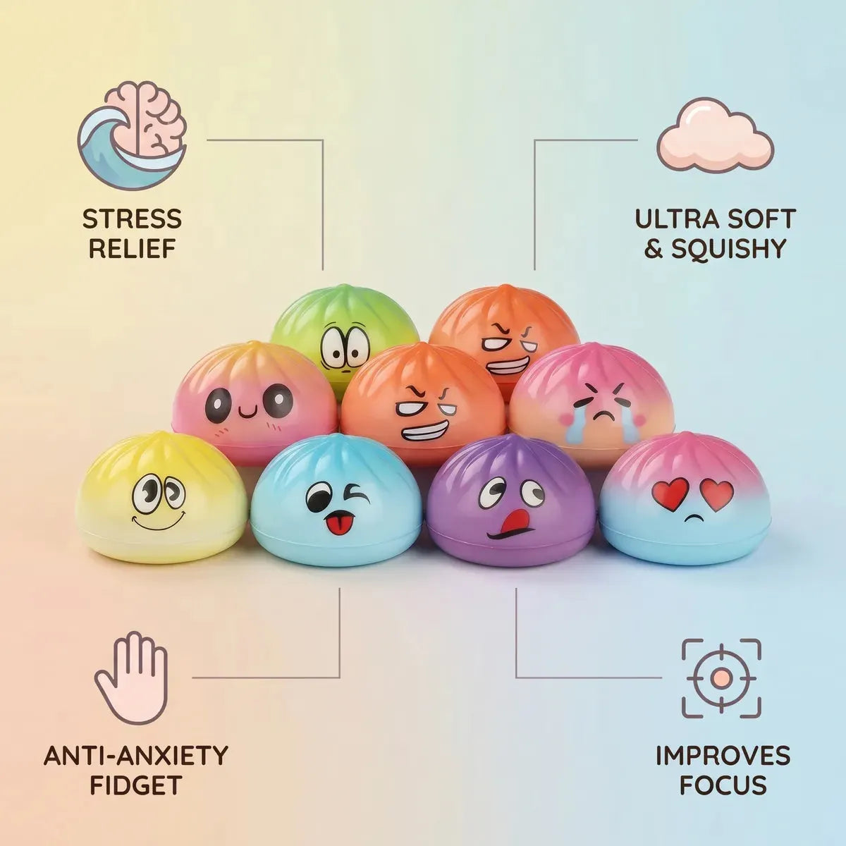 Kawaii Mini Dumpling Squishy Toy